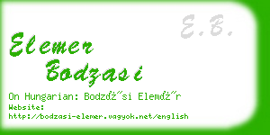 elemer bodzasi business card